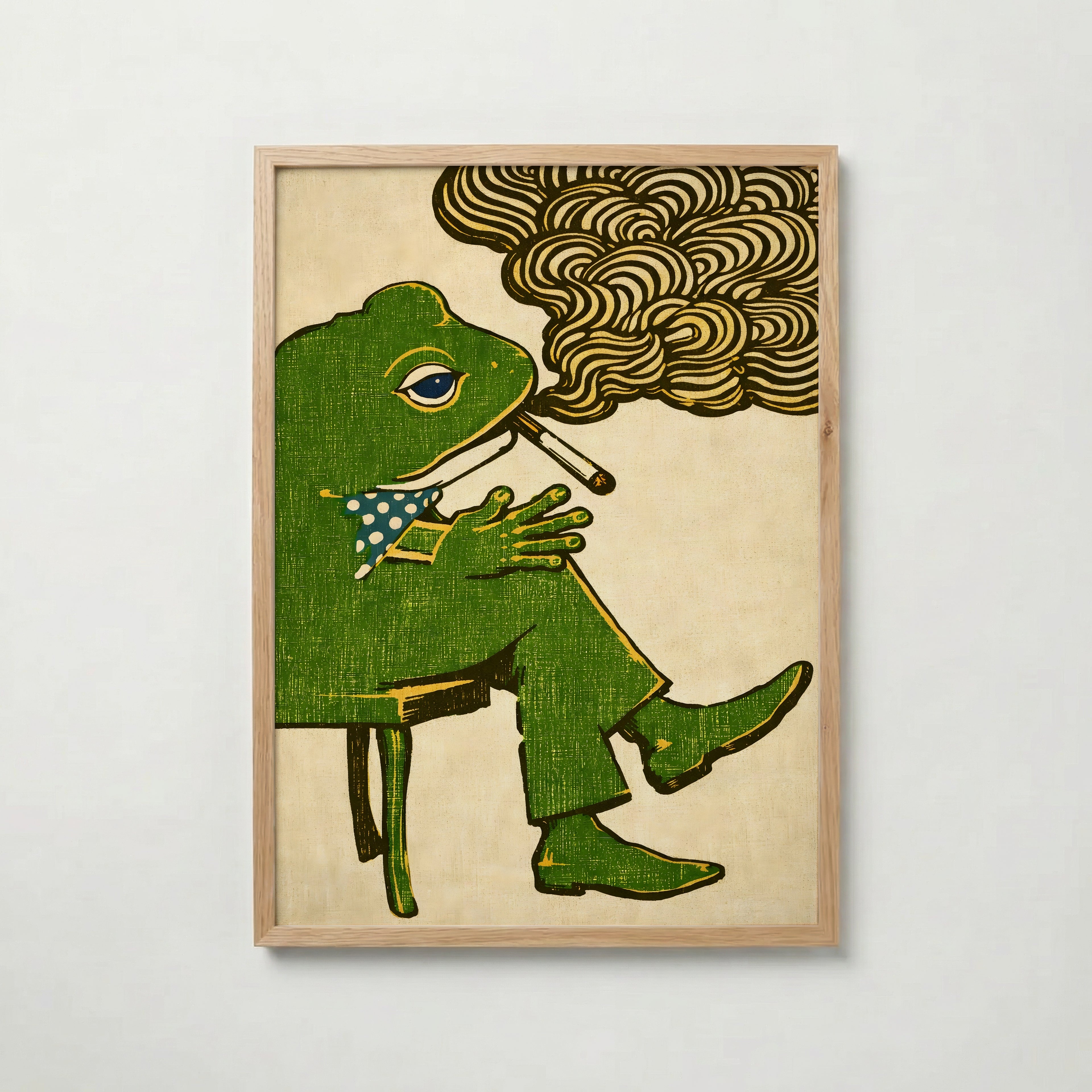 Dapper Frog Poster poster – väggdekoration för hemmet – köp hos Bozetto