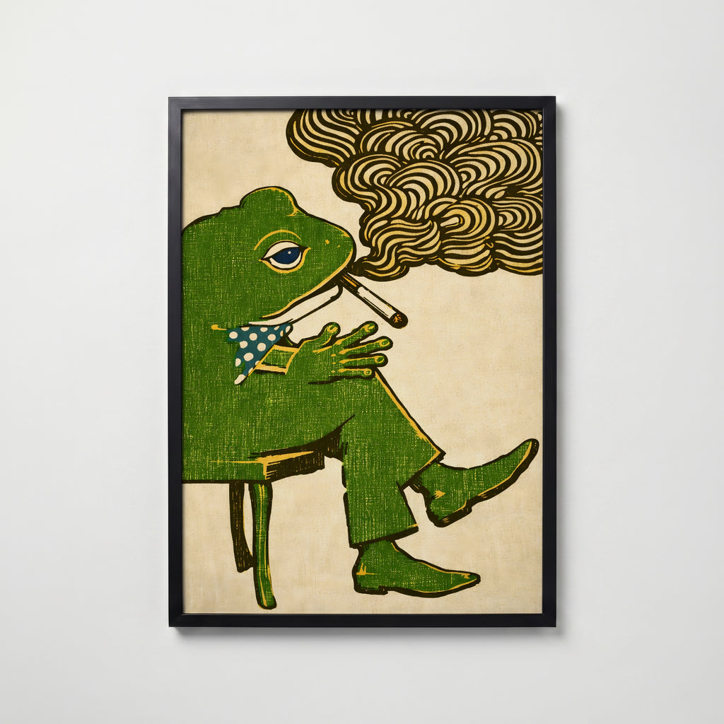 Dapper Frog Poster – köp affisch till hemmet – Bozetto väggdekoration