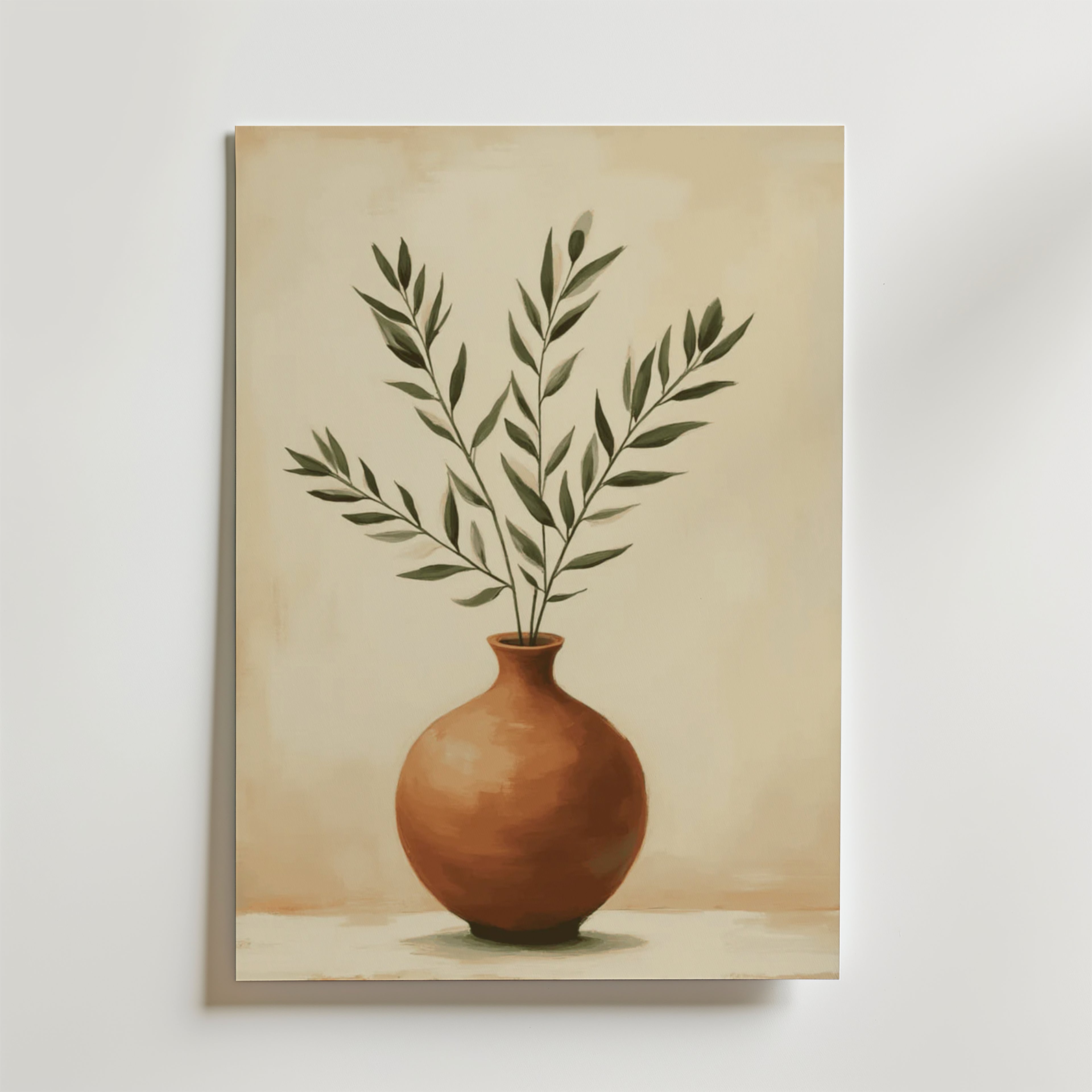Minimalist Terracotta Vase Poster – Upptäck skönheten i vårt Minimalist Terracotta Vase Poster , tryckt på FSC-certifierat