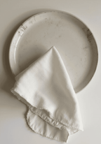 White linen dinner napkin Poster