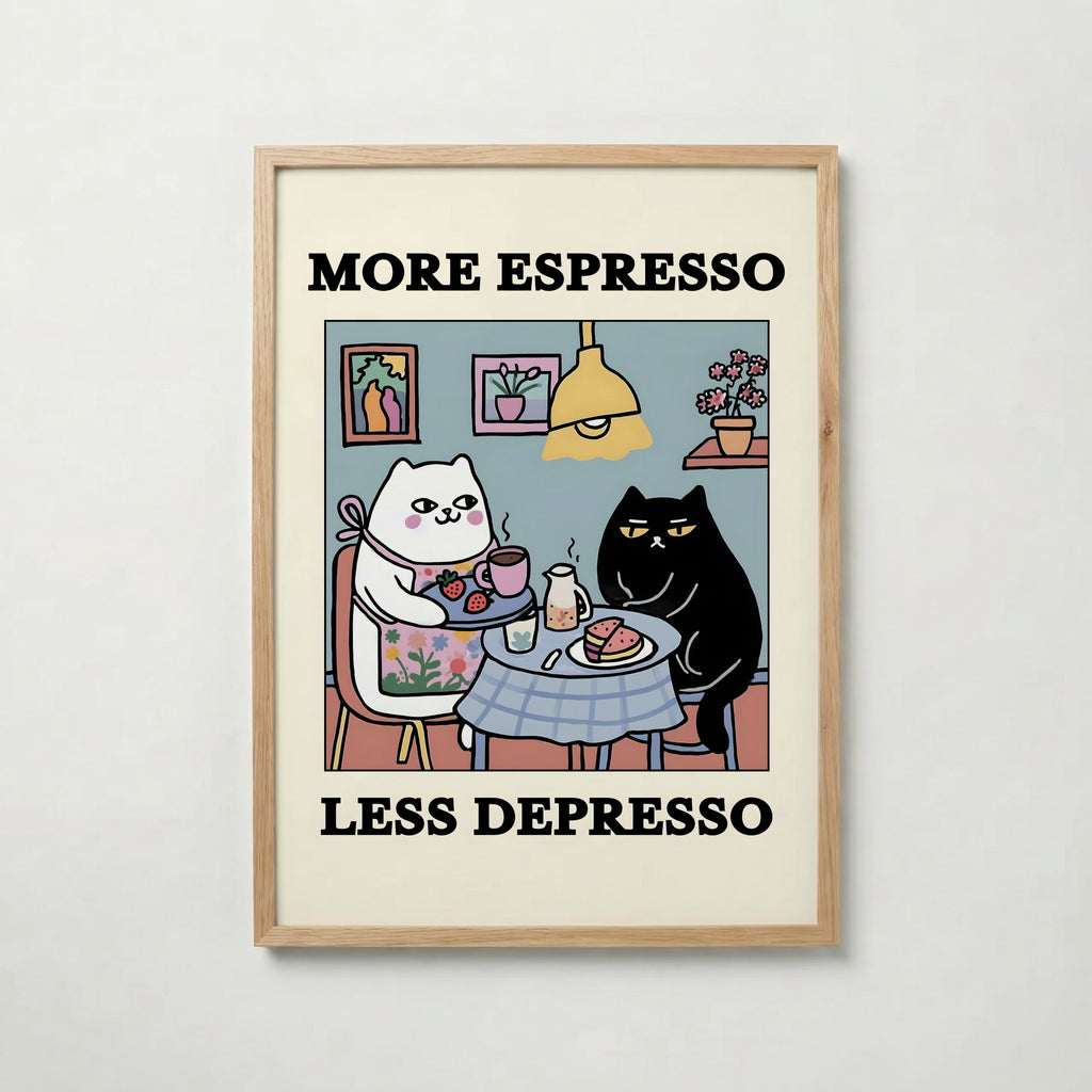 Espresso Therapy Poster poster – väggdekoration för hemmet – köp hos Bozetto