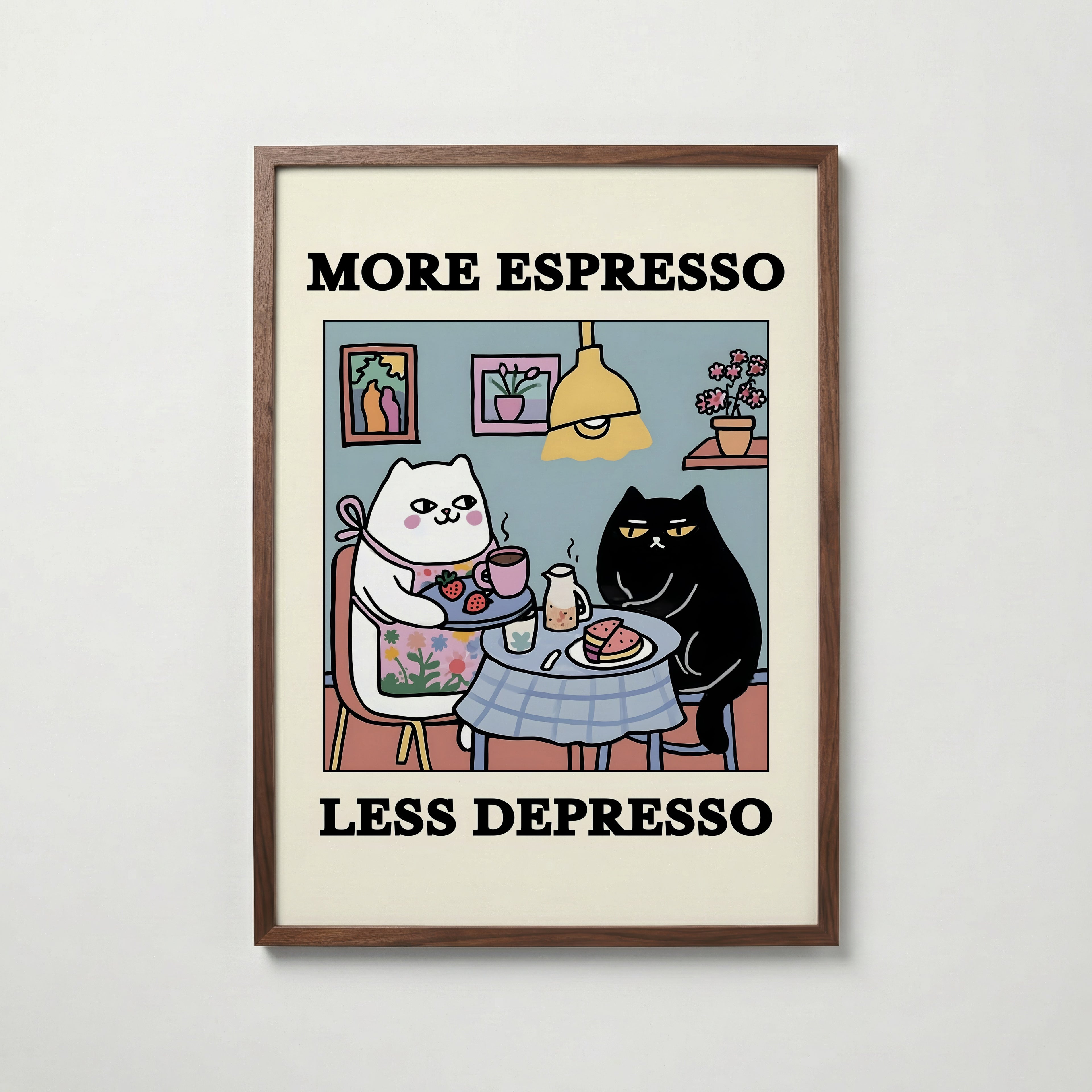 Espresso Therapy Poster affisch – stilren väggdekoration – Bozetto posters