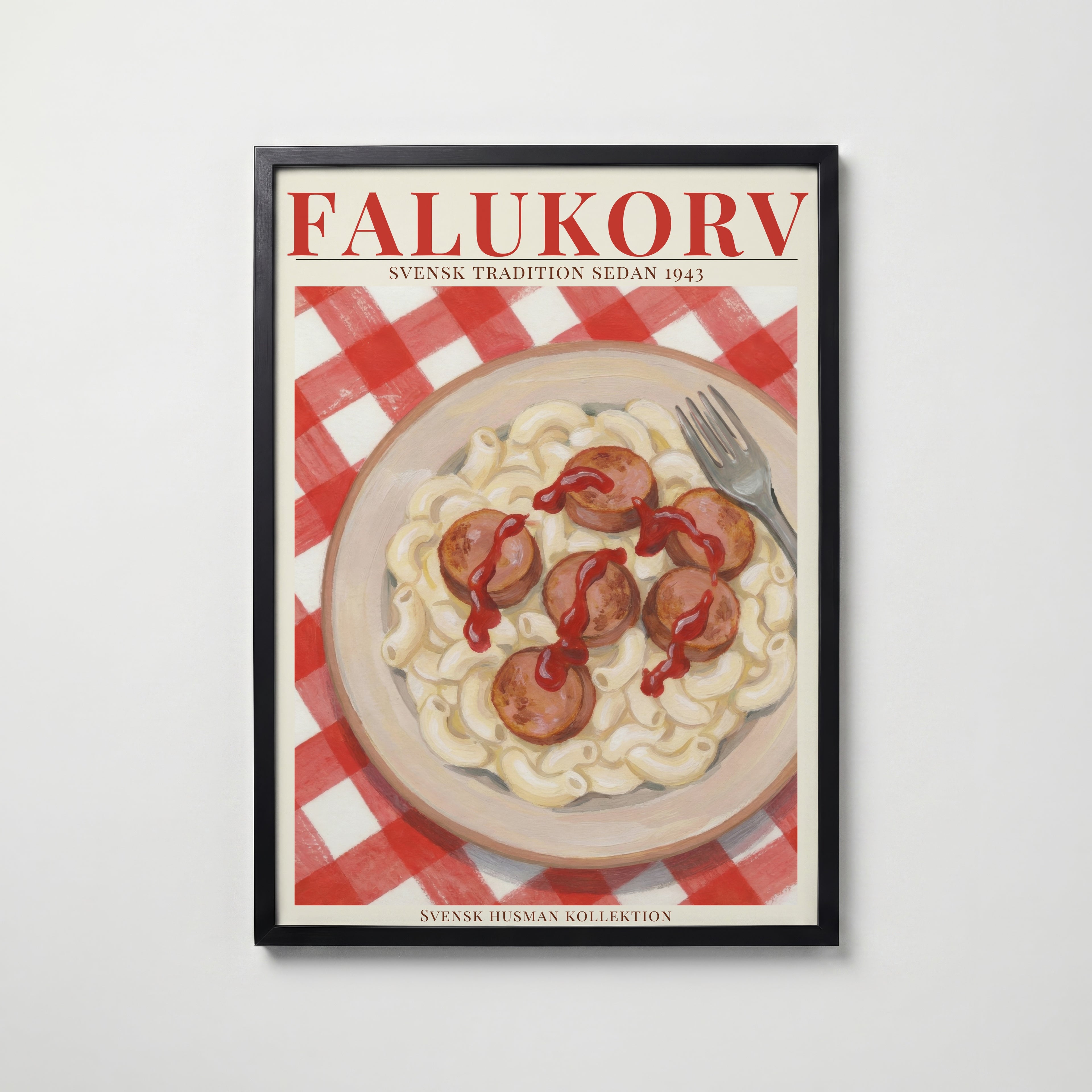 Falukorv Poster poster – väggdekoration för hemmet – köp hos Bozetto