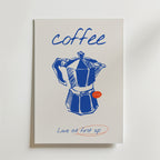 Love At First Coffee Sip Poster – En kärleksförklaring till dagens första klunk.
