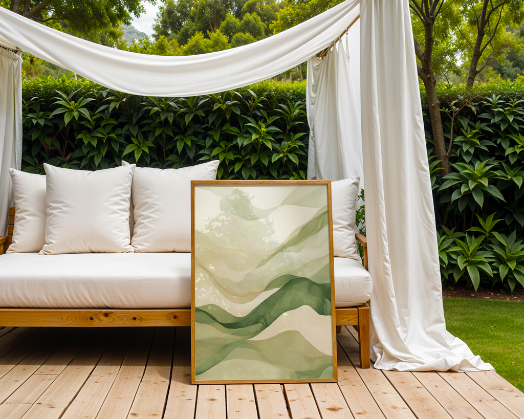 Abstract Waves of Serenity Poster – poster på vägg inredning