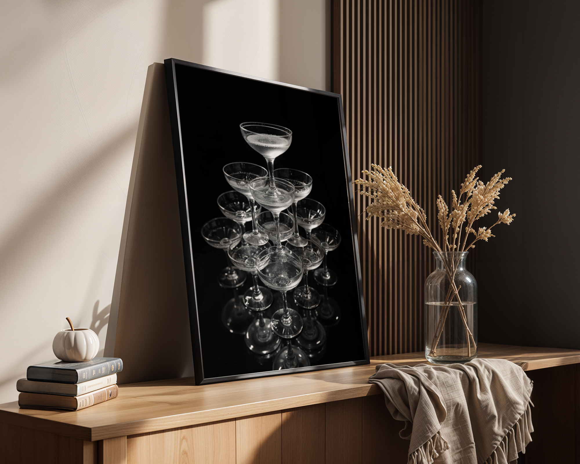 Champagne Glas Pyramid No.2 Drink Poster