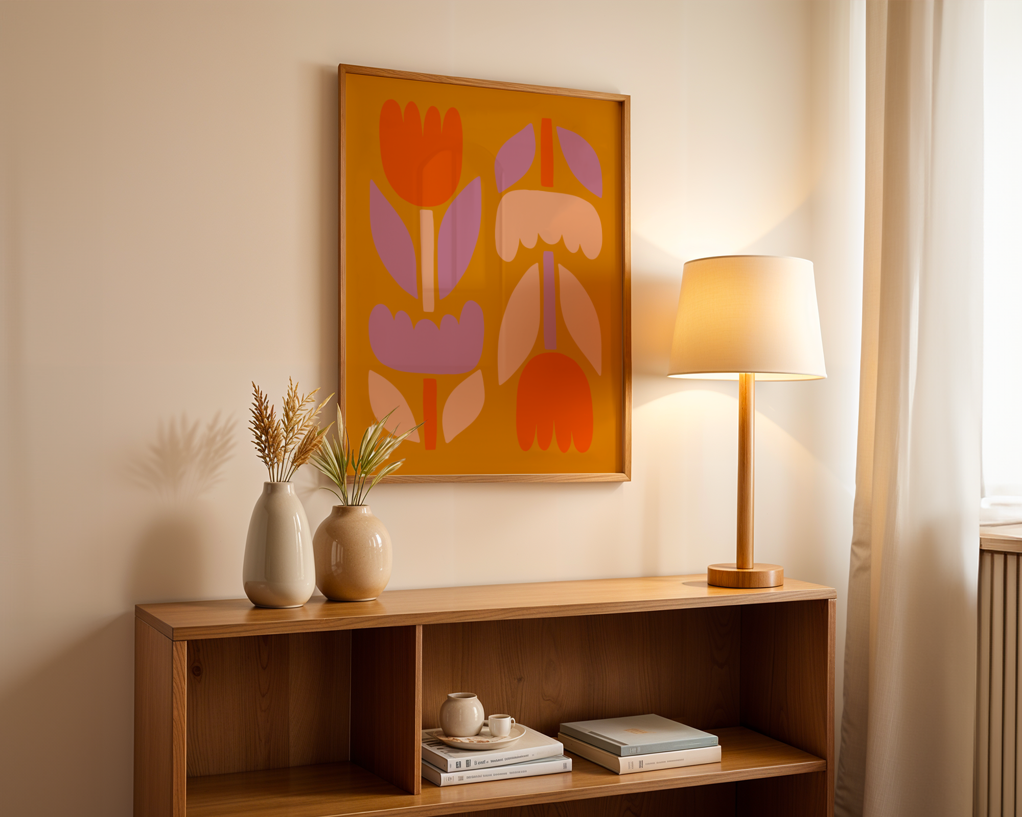 Golden Tulips Poster