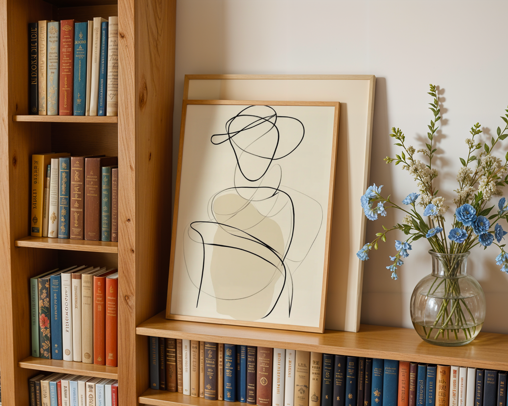 Abstract Silhouette Figure Poster – poster på vägg inredning