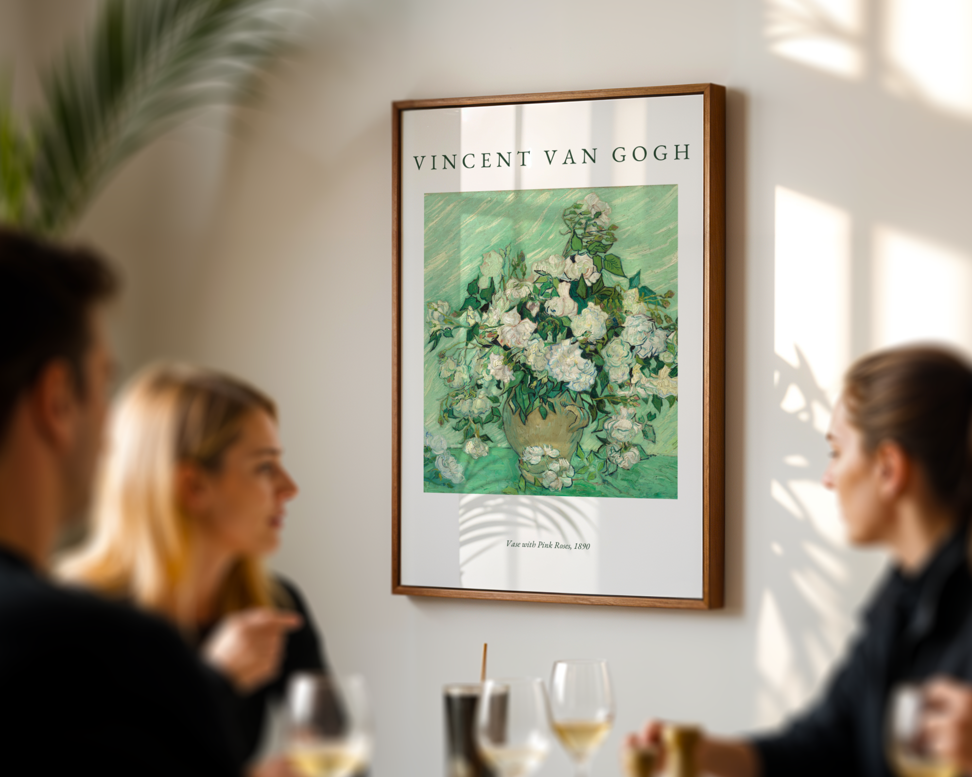 Van Gogh Vase With Pink Roses Poster – poster väggdekoration