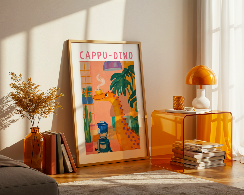 Cappu Dino Poster – poster på vägg inredning
