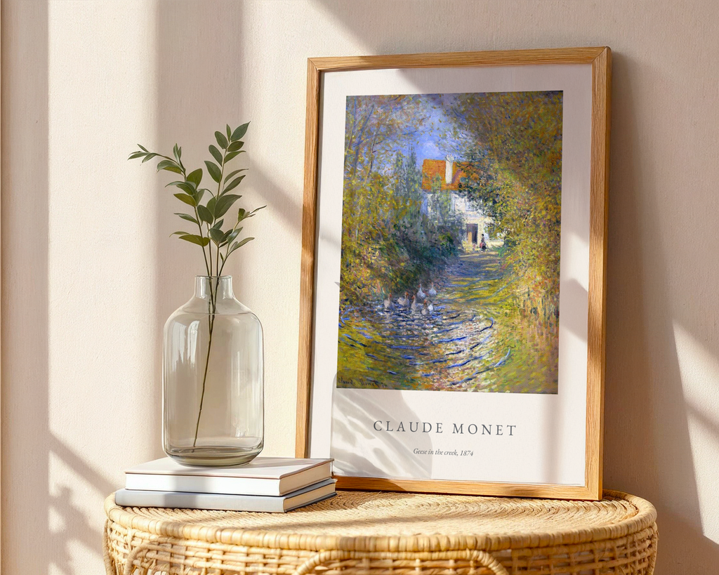 Claude Monet Geese In The Creek Poster
