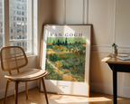 Van Gogh Garden With Flowers Poster – poster på vägg inredning