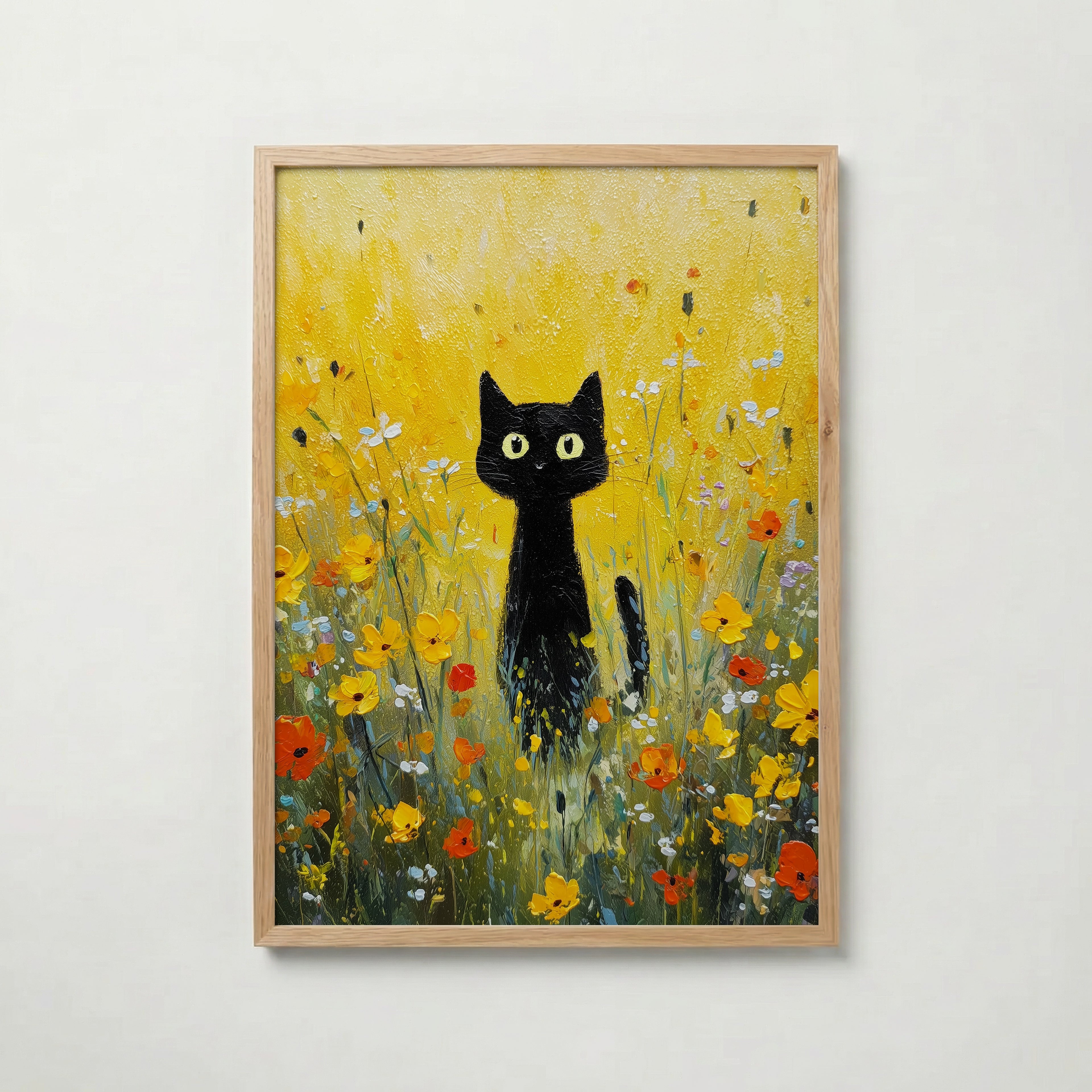 Golden Meadow Watcher Poster poster – väggdekoration för hemmet – köp hos Bozetto