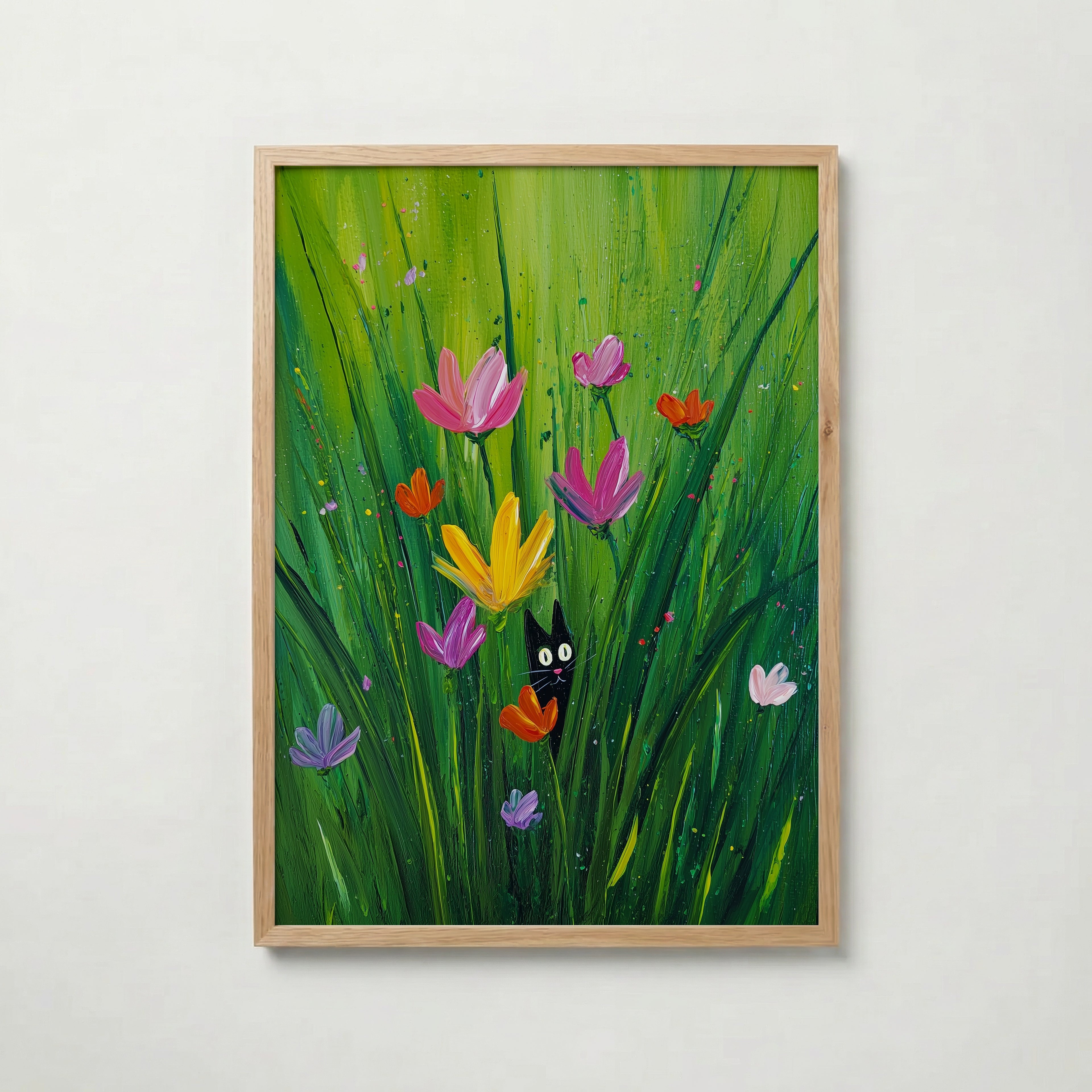 Hidden Garden Cat Poster affisch – köp poster online – Bozetto väggdekoration