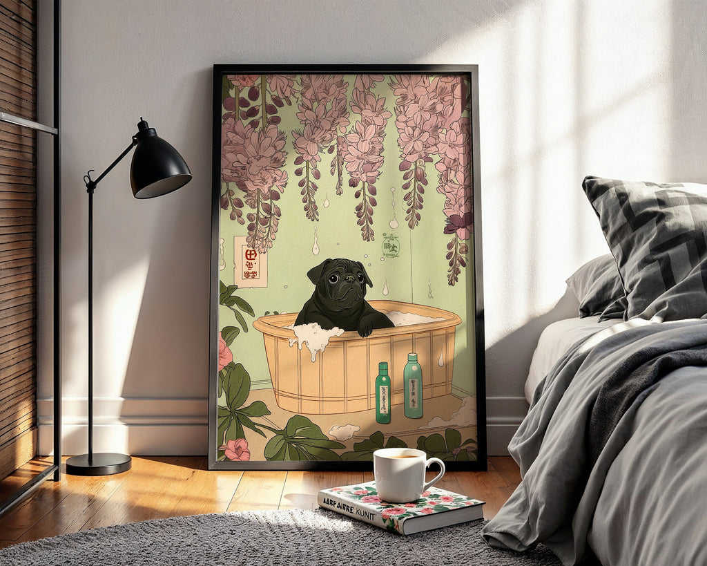Wisteria Spa Dog Poster – poster väggdekoration