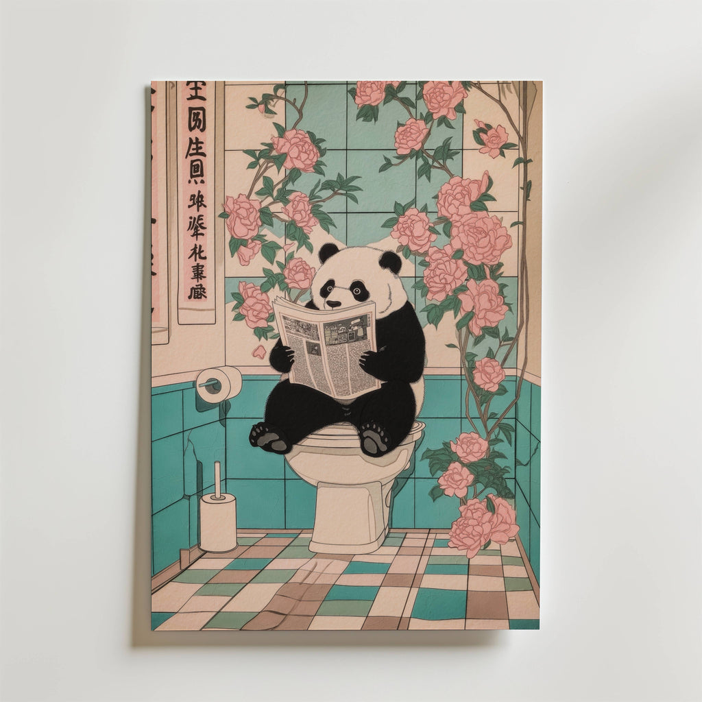Bundle 2-pack Quiet Bathroom Duo visualiserad i interiör – postercollection hos Bozetto