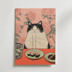 Pink Table Cat Poster