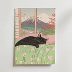 Black Cat Morning Poster