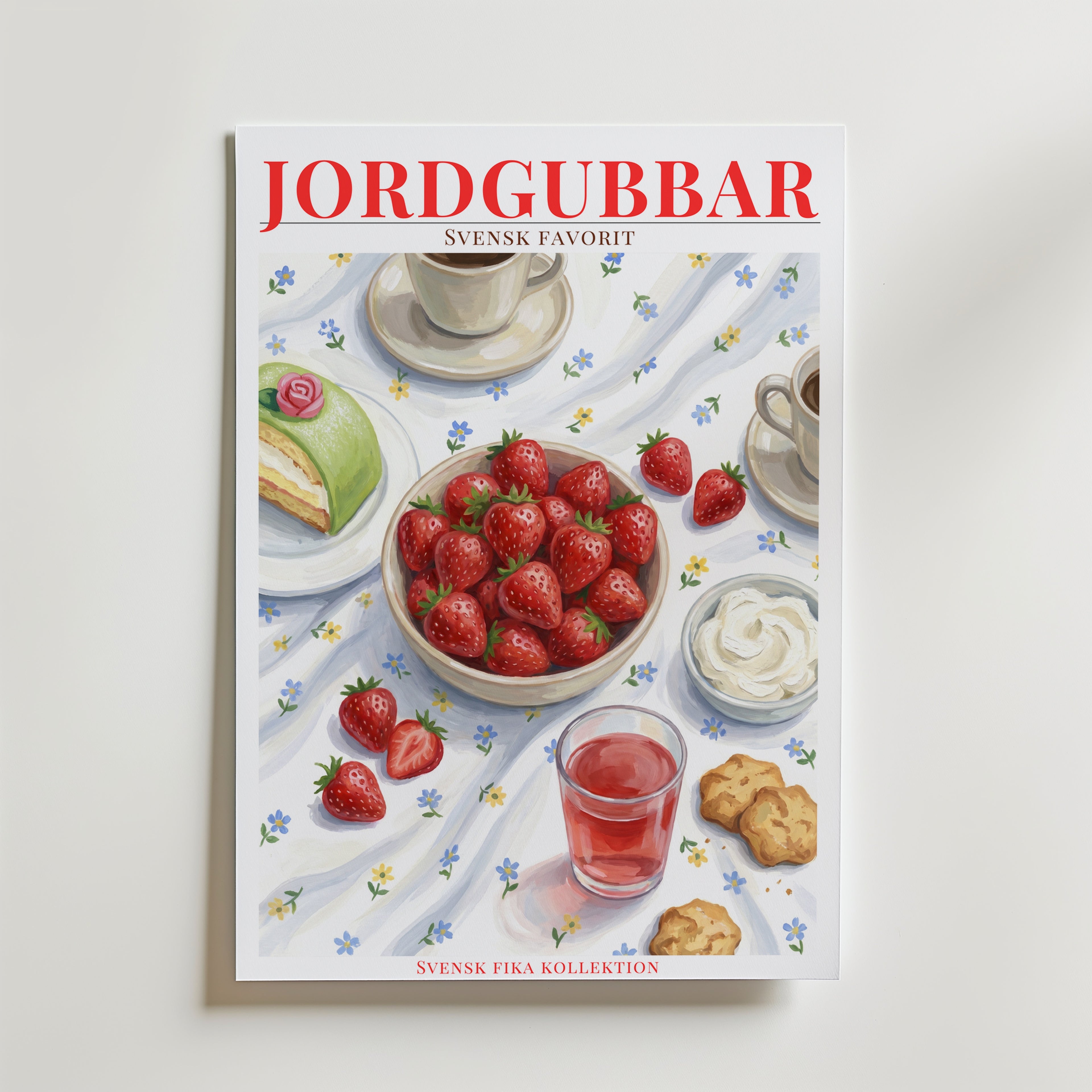 Svenska Jordgubbar Poster