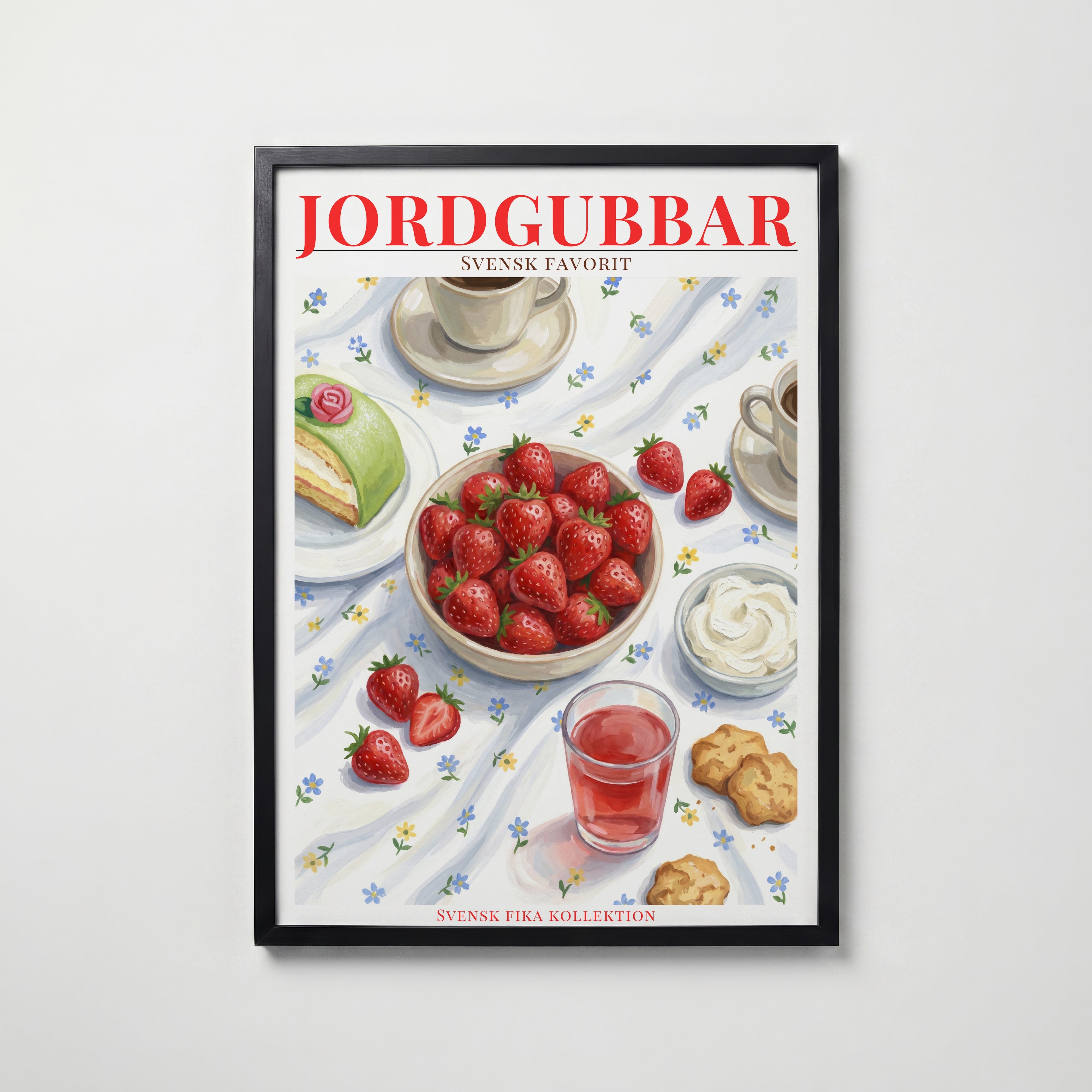 Svenska Jordgubbar Poster