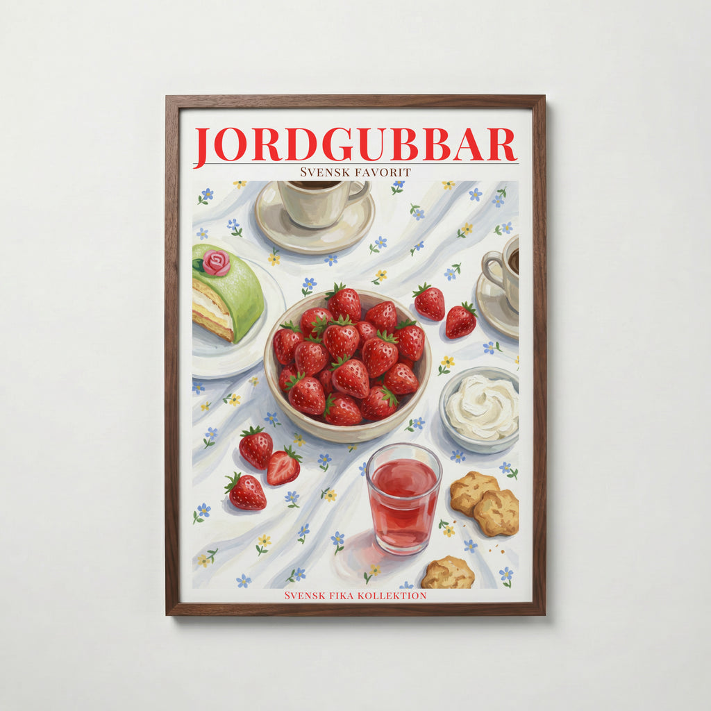 Svenska Jordgubbar Poster