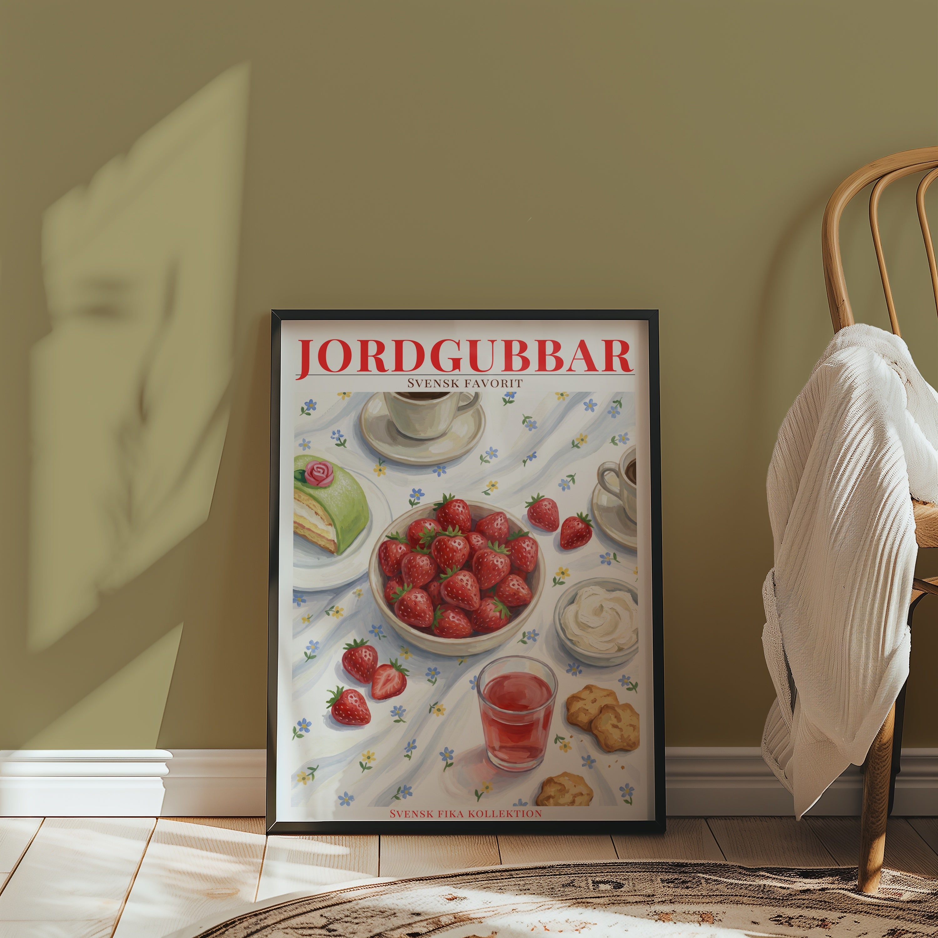 Svenska Jordgubbar Poster