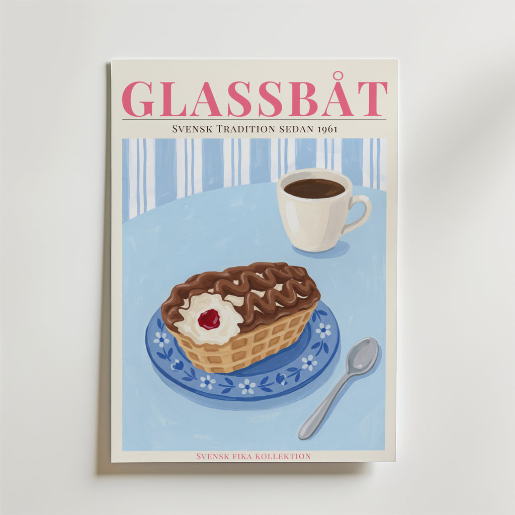 Glassbåt Poster – En charmig och nostalgisk poster inspirerad av en klassisk svensk favorit.