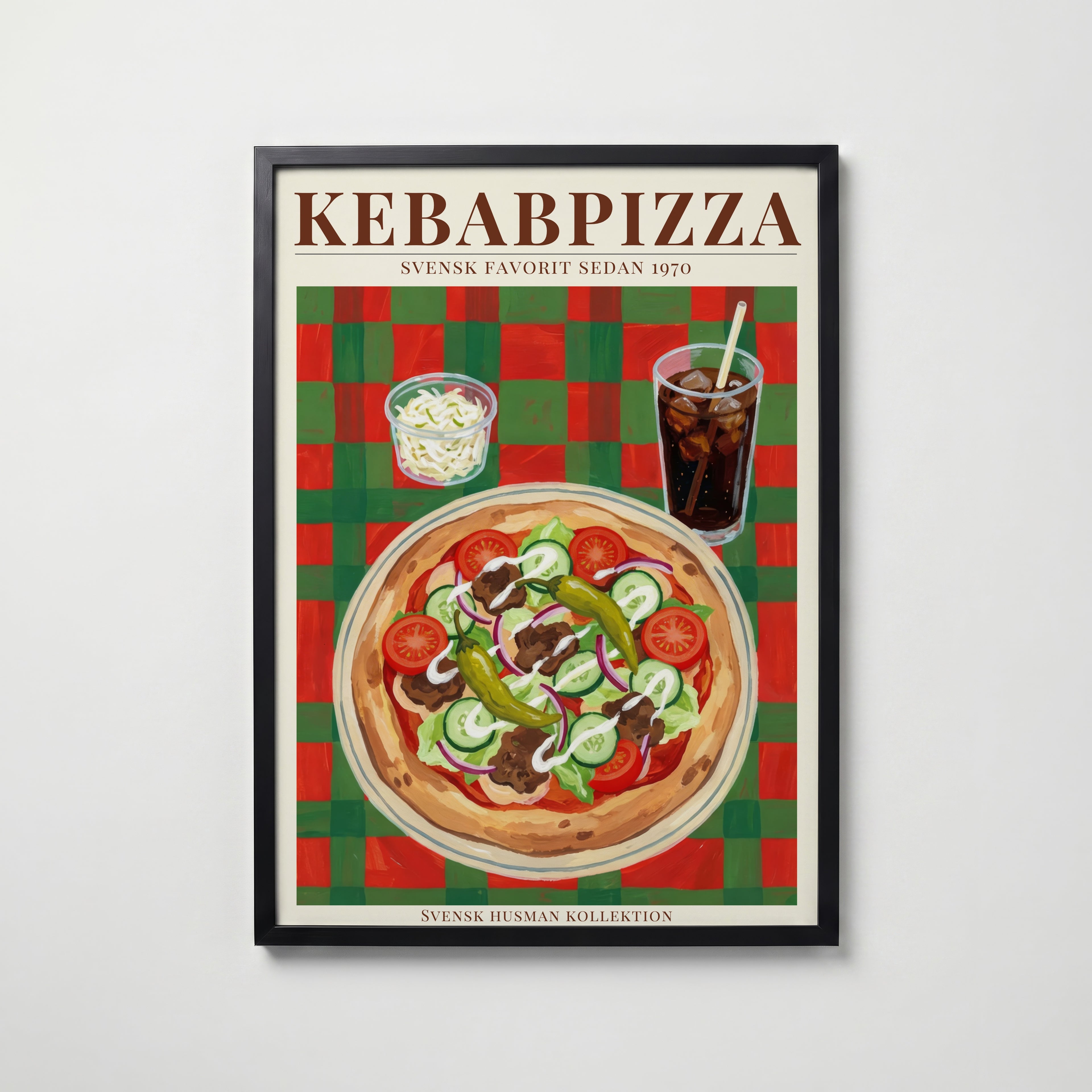 Kebabpizza Poster poster – väggdekoration för hemmet – köp hos Bozetto