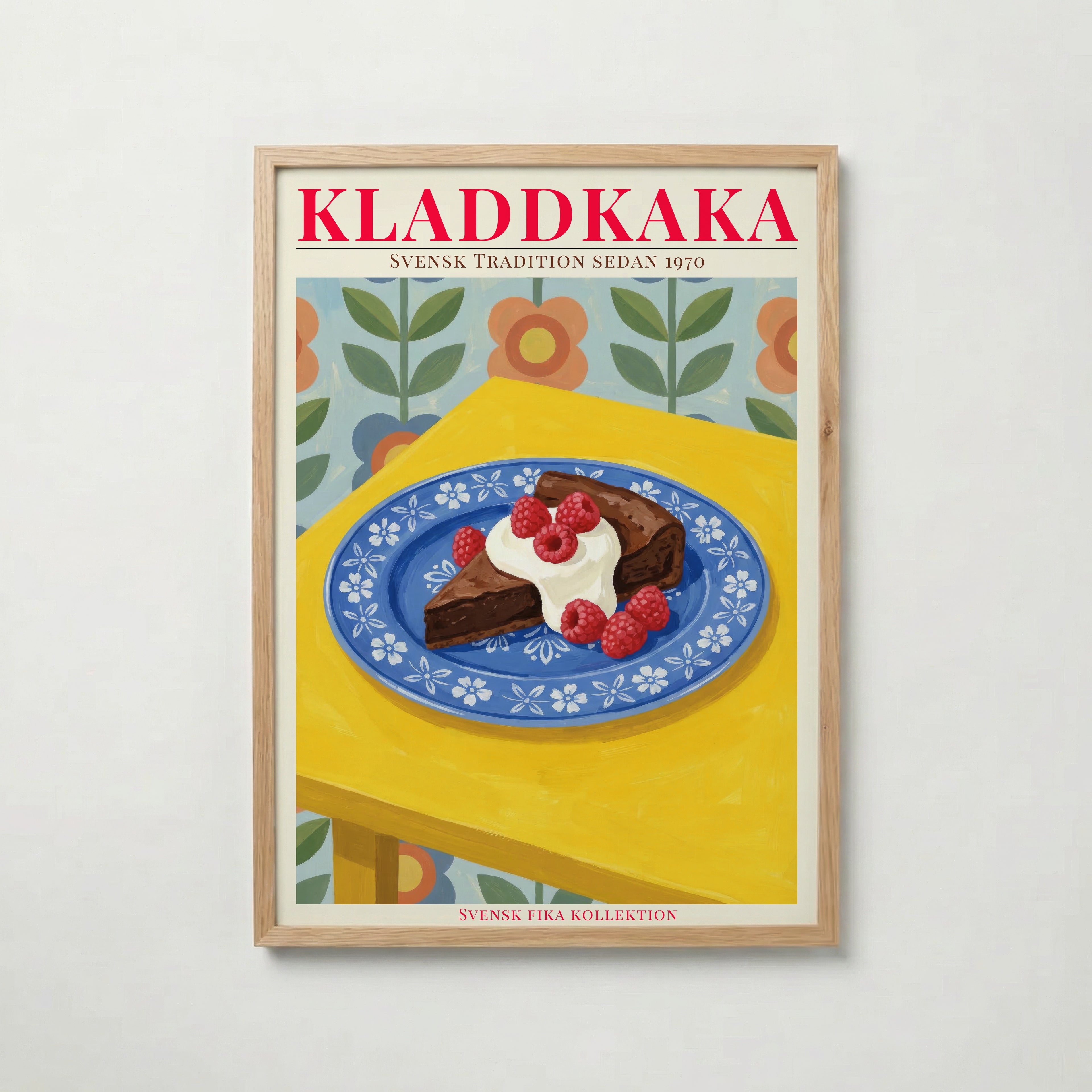 Kladdkaka Poster poster – väggdekoration för hemmet – köp hos Bozetto