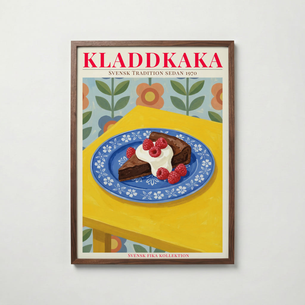 Kladdkaka Poster affisch – stilren väggdekoration – Bozetto posters