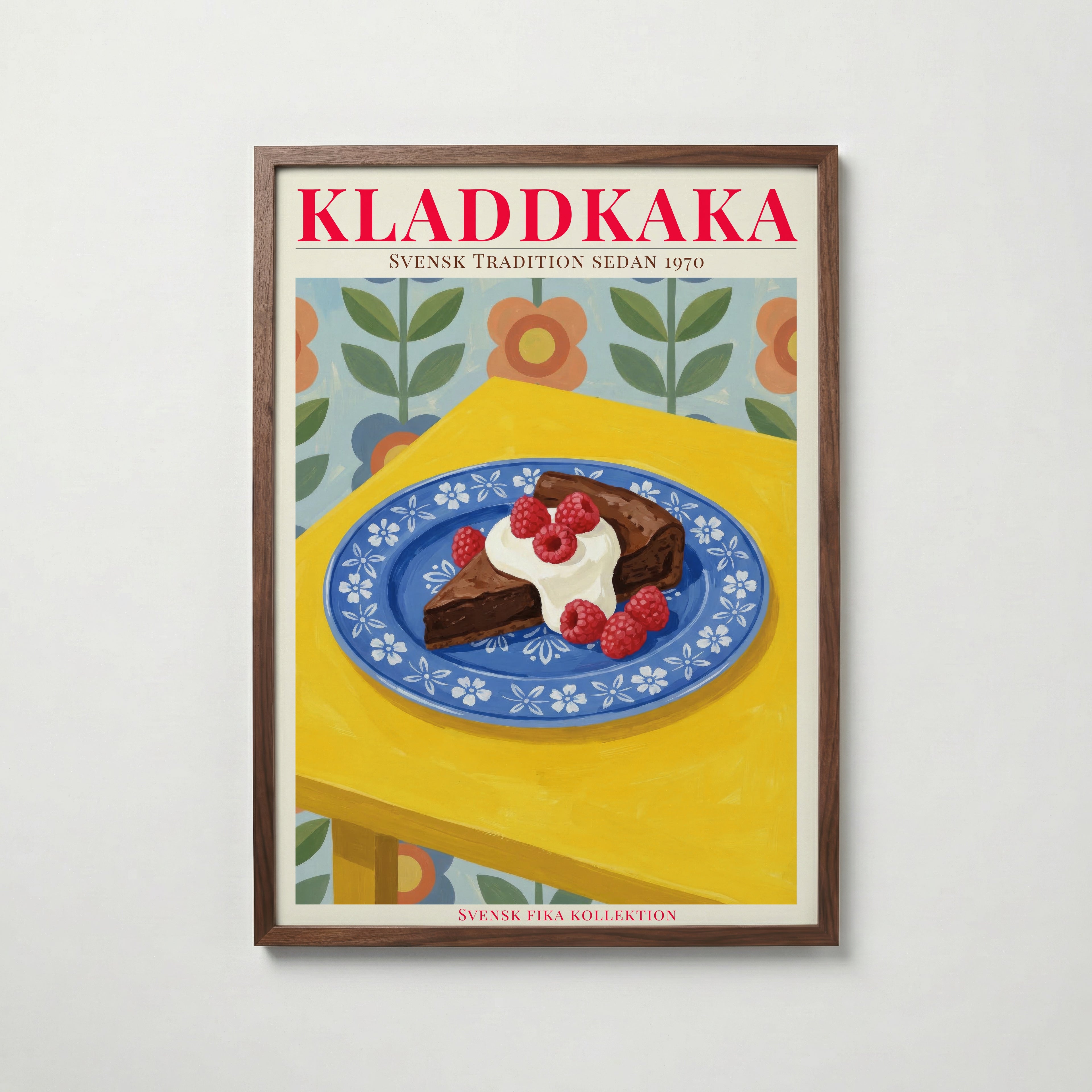 Kladdkaka Poster affisch – stilren väggdekoration – Bozetto posters