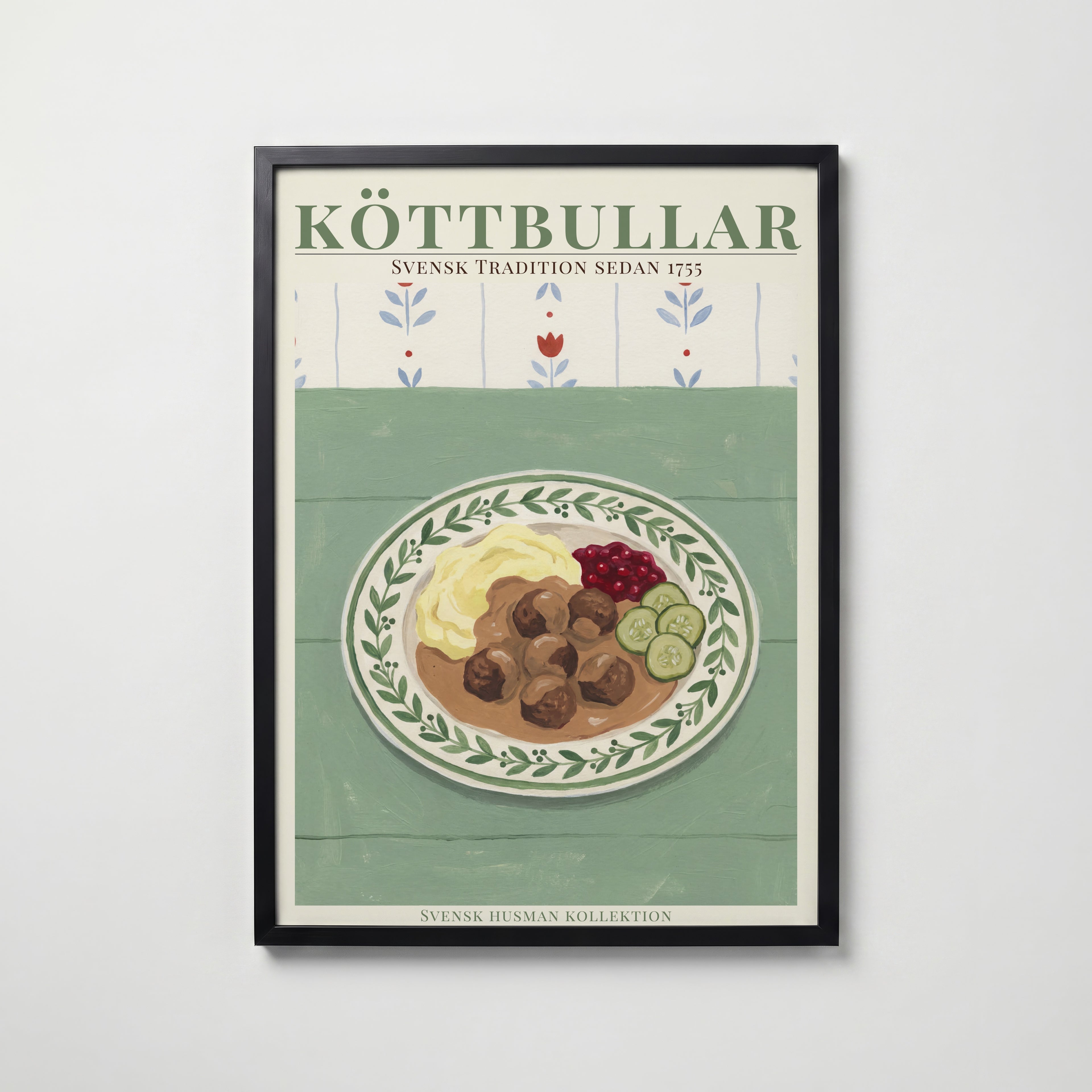 Köttbullar Poster poster – väggdekoration för hemmet – köp hos Bozetto