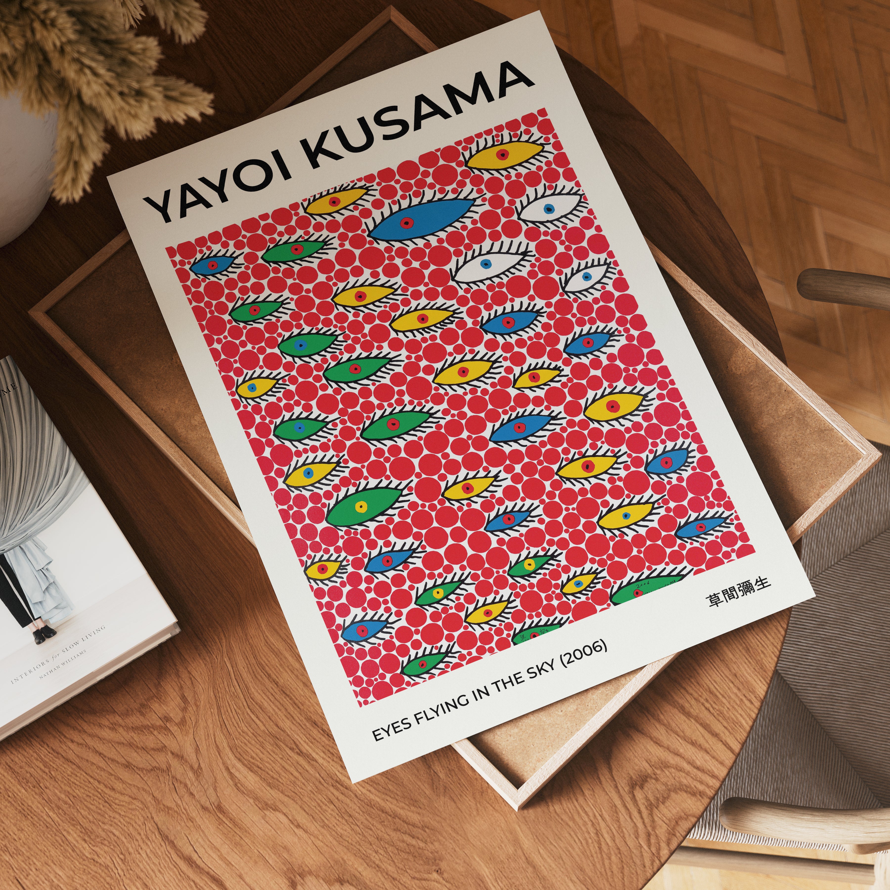 Yayoi Kusama Eyes Flying In The Sky Poster