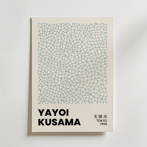 Yayoi Kusama Infinity Web – stilfullt konsttryck från Bozetto, tryckt på matt finpapper