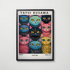 Yayoi Kusama Polka Dot Cat Parade Poster poster – väggdekoration för hemmet – köp hos Bozetto