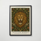 Lion in Bloom William Morris Poster