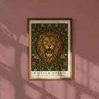 Lion in Bloom William Morris Poster