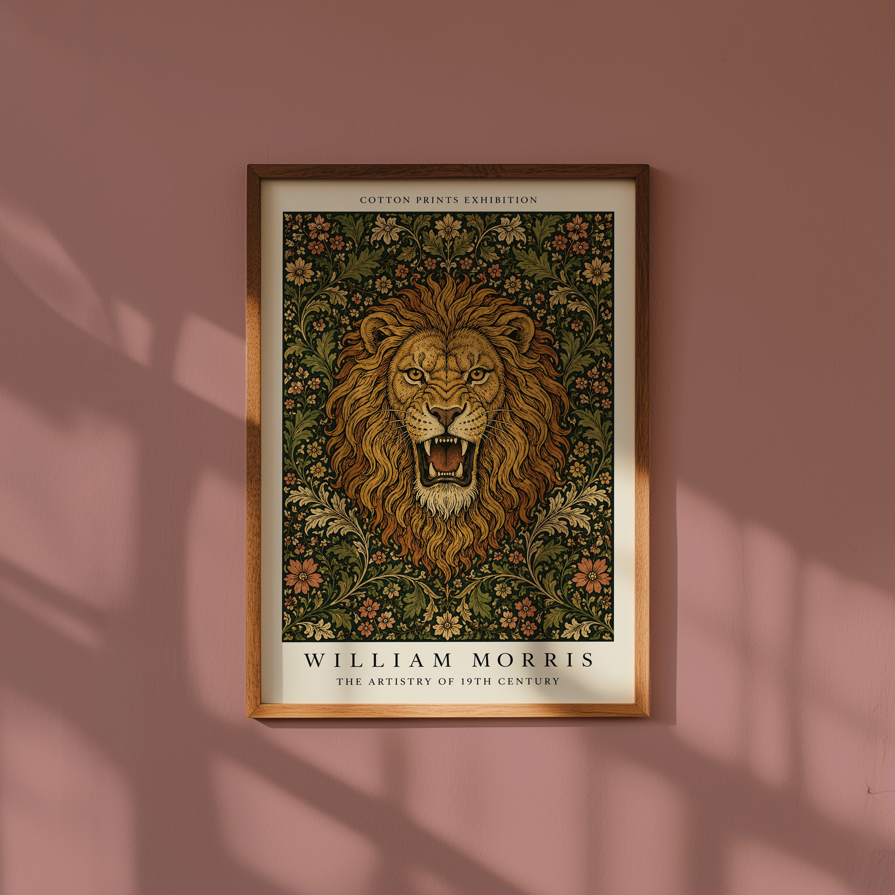 Lion in Bloom William Morris Poster