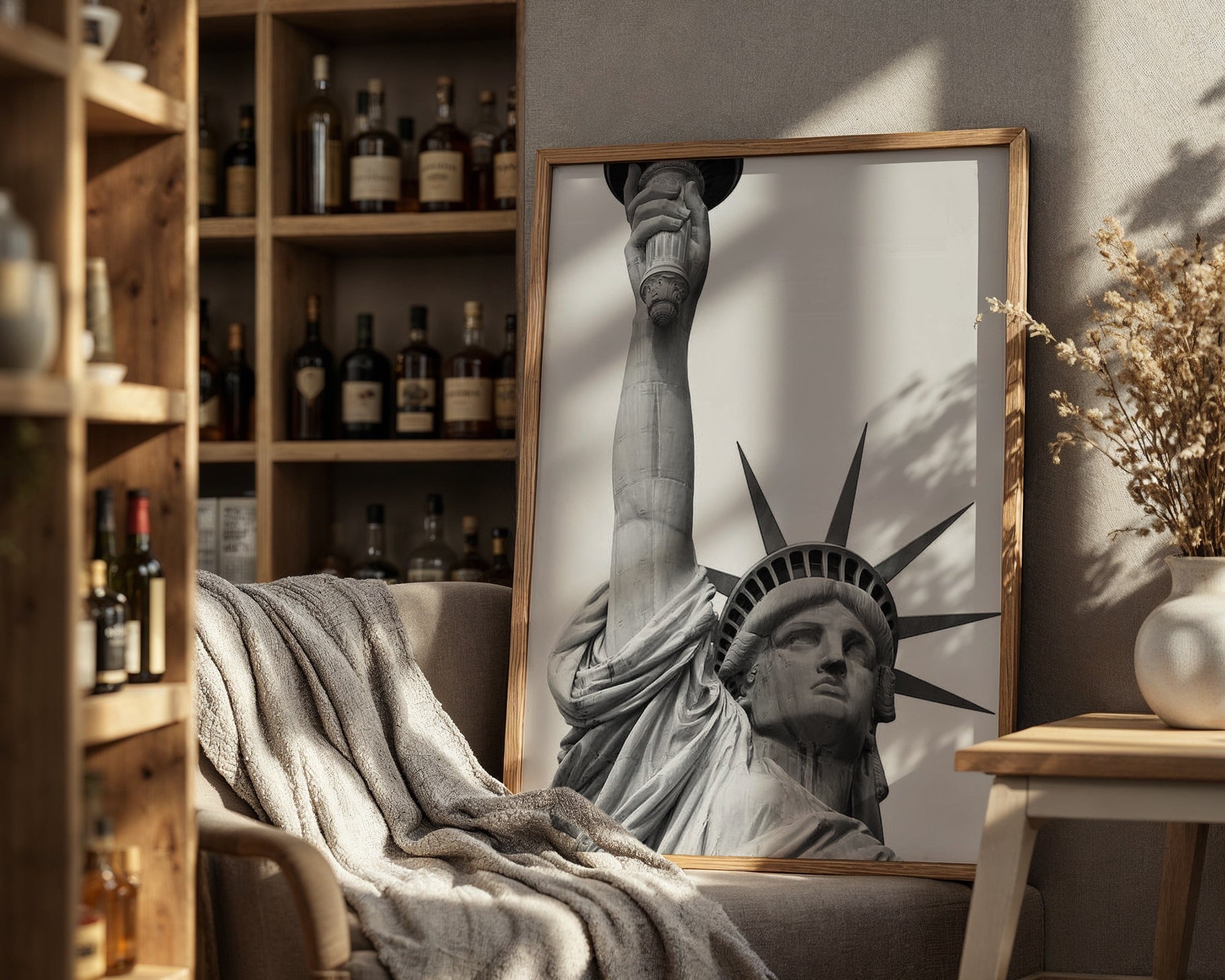 Liberty in Black & White Poster