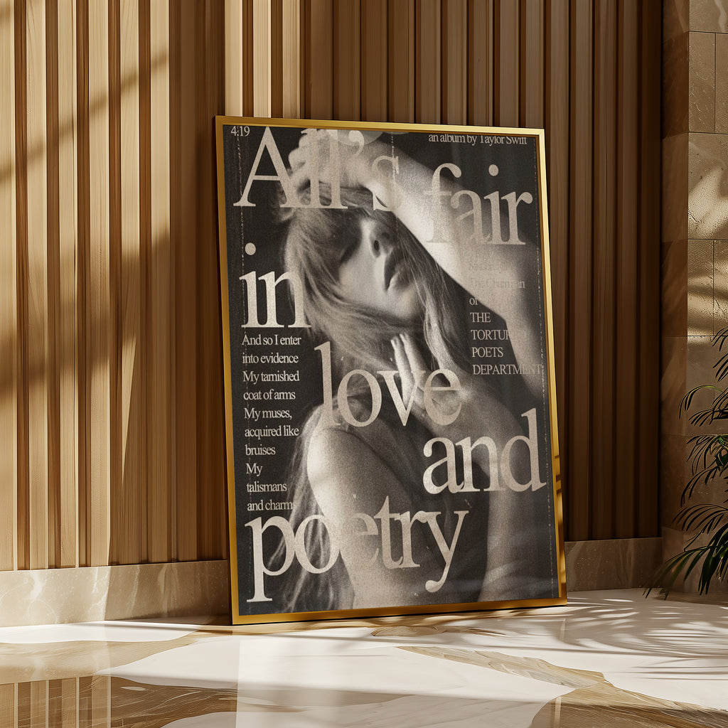 All’s Fair in Love and Poetry Poster – poster på vägg inredning