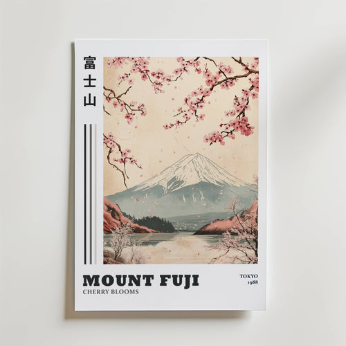 Mount Fuji – stilfullt konsttryck från Bozetto, tryckt på matt finpapper i hög tryckkvalitet