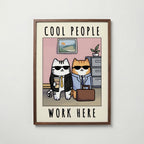 Office Cool Cats Poster – köp affisch till hemmet – Bozetto väggdekoration