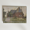 Carl Larsson Old Sundborn Church affisch på neutral bakgrund – poster från Bozetto
