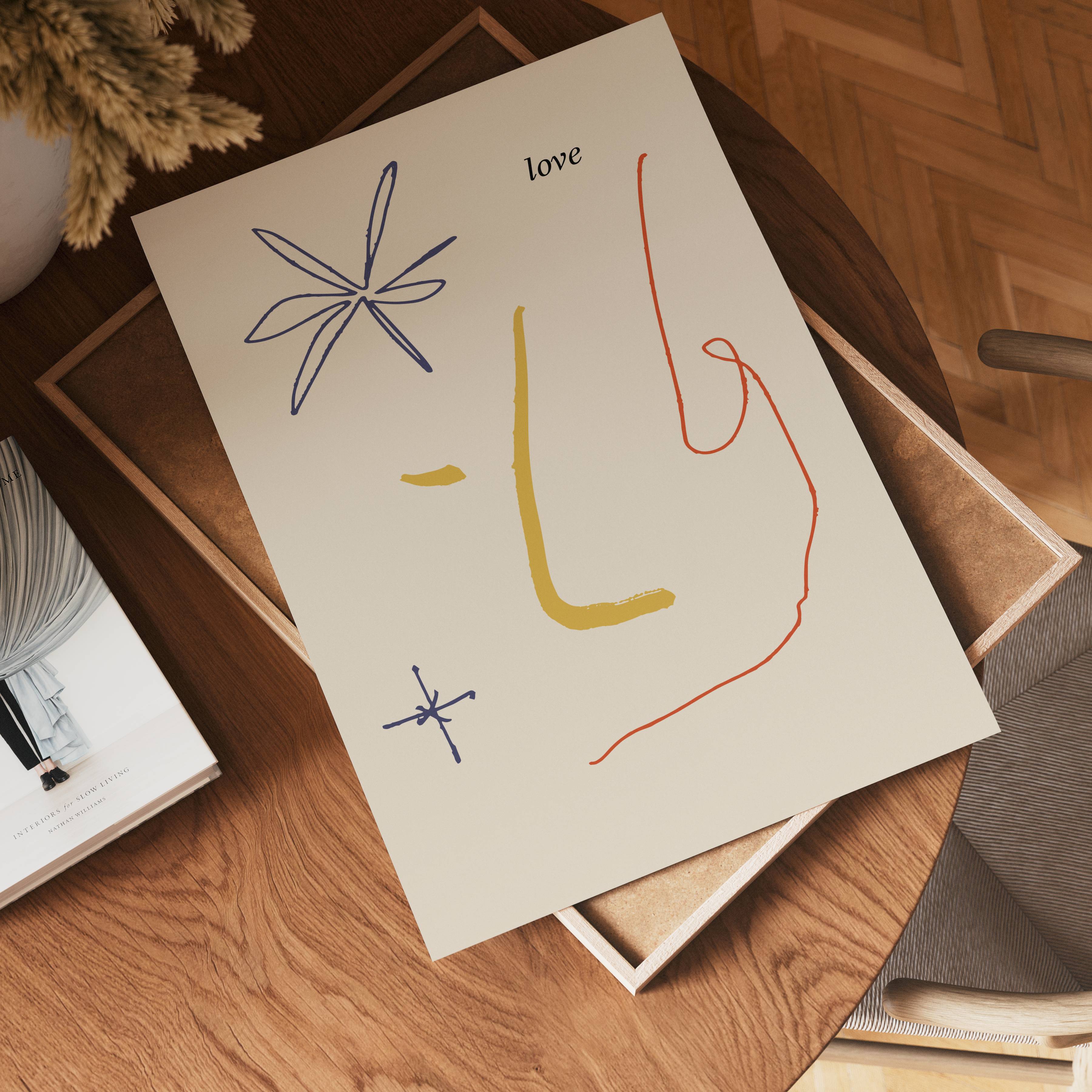 Love Lines poster visad rakt fram – Bozetto affisch i hög tryckkvalitet i hög tryckkvalitet