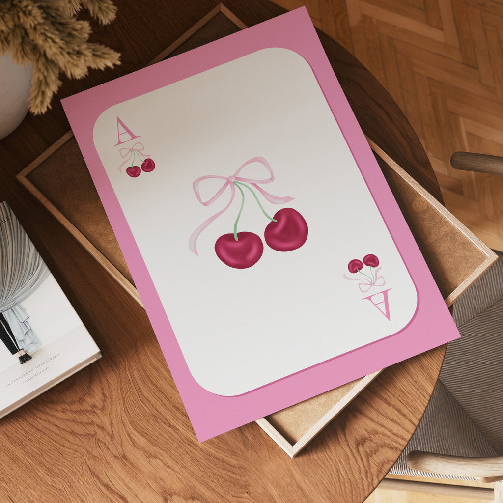 Ace of Cherries Poster – poster väggdekoration