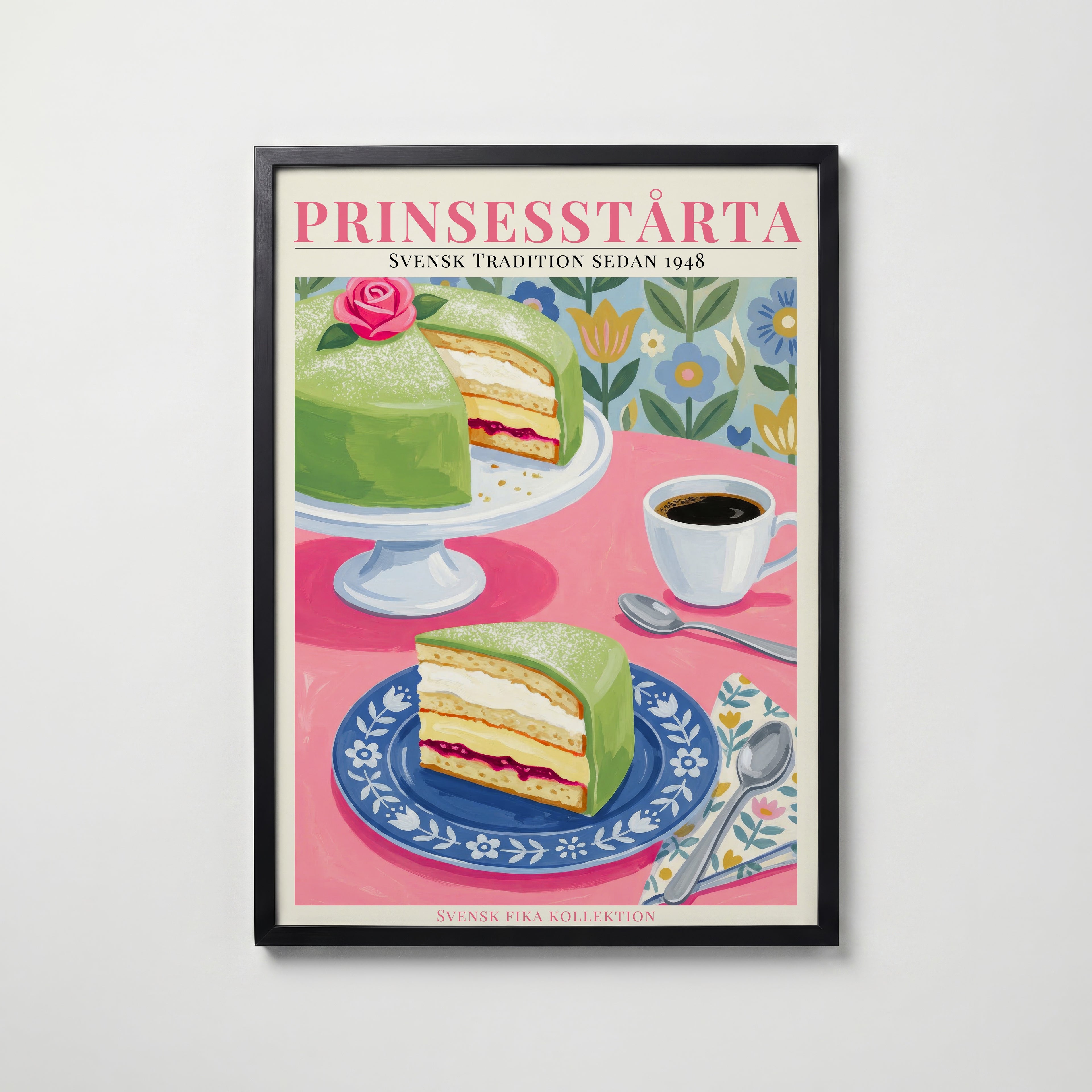 Prinsesstårta Poster poster – väggdekoration för hemmet – köp hos Bozetto
