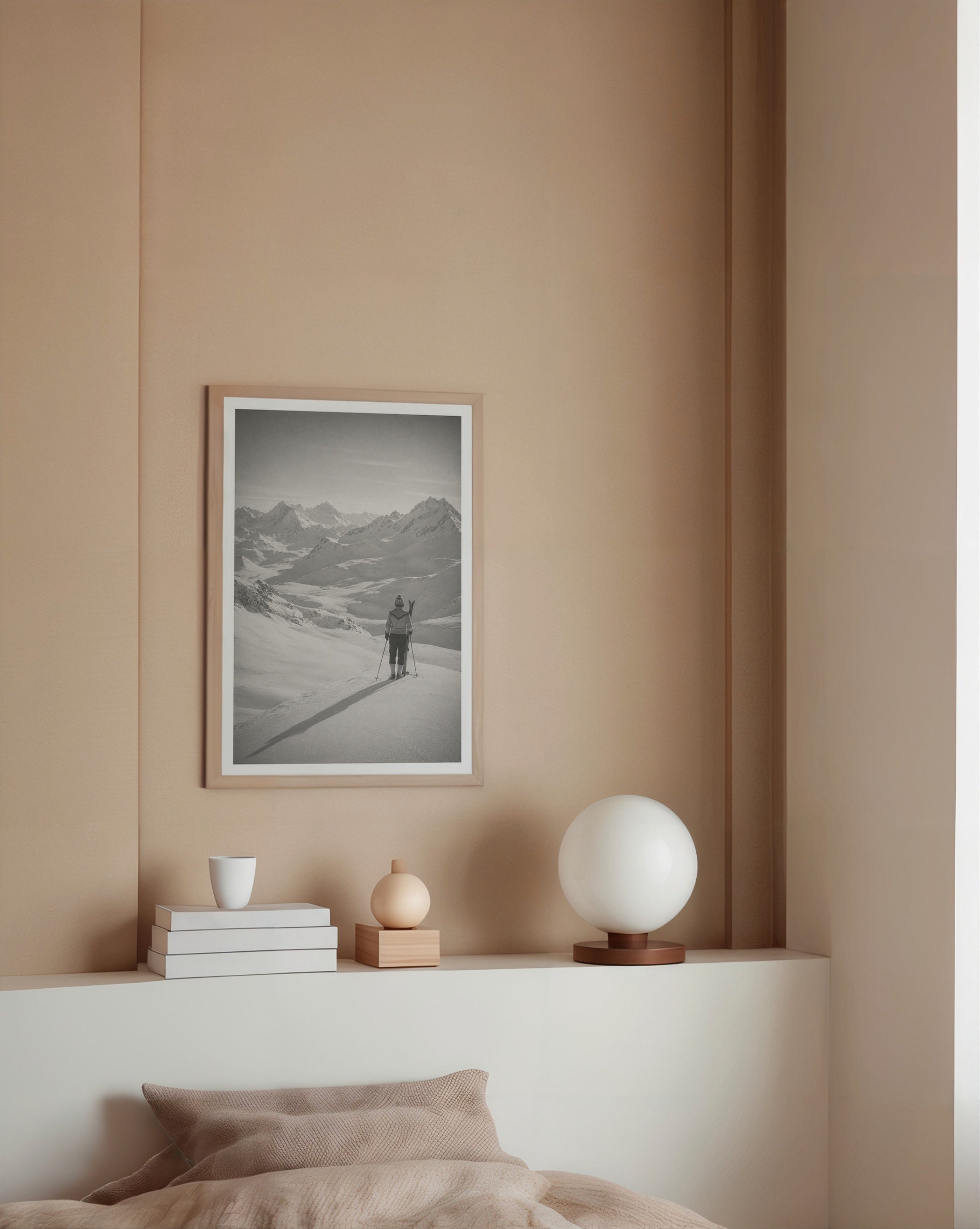 Solitary Skier in the Alps Poster