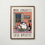 Spaghetti Comfort Cat Poster – köp affisch till hemmet – Bozetto väggdekoration