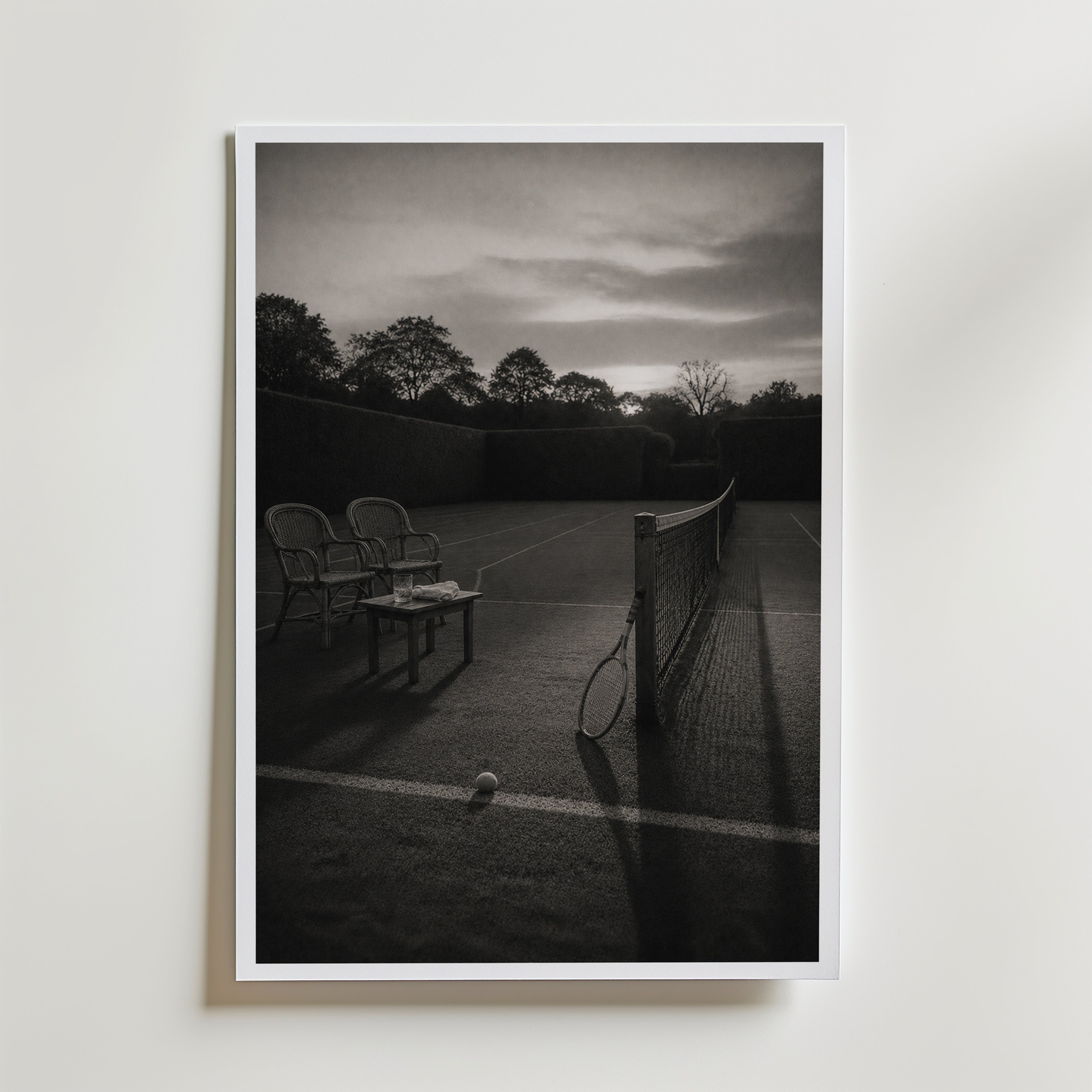 Tennis Court at Dusk Poster