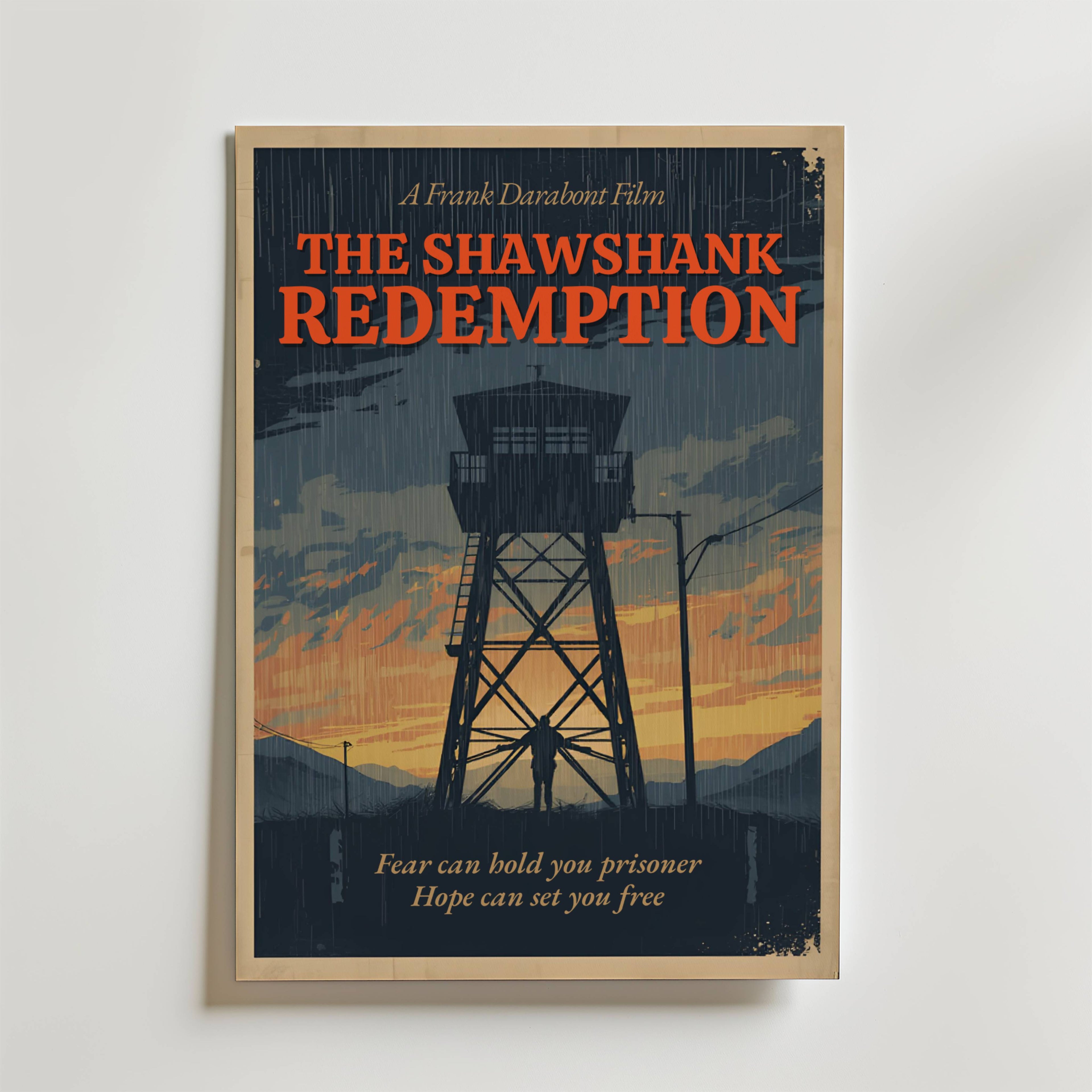 The Shawshank Redemption – stilfullt konsttryck från Bozetto, tryckt på matt finpapper